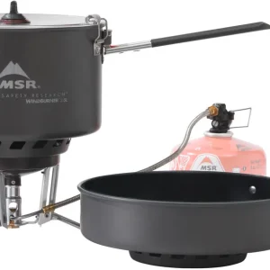 Saisonangebot MSR WindBurner Stove System Combo Campingkocher inklusive Campingtopf und Campingpfanne, Gaskocher