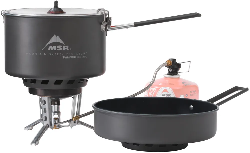 Saisonangebot MSR WindBurner Stove System Combo Campingkocher inklusive Campingtopf und Campingpfanne, Gaskocher
