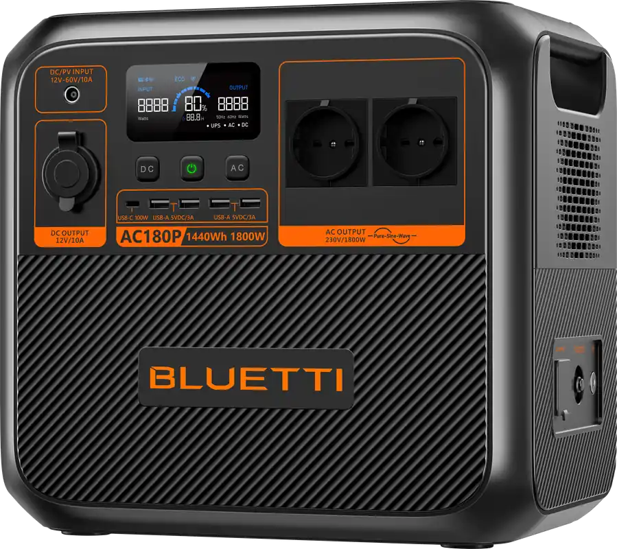 Bluetti AC180P-Black-EU tragbare Powerstation 1800 W Schnäppchen