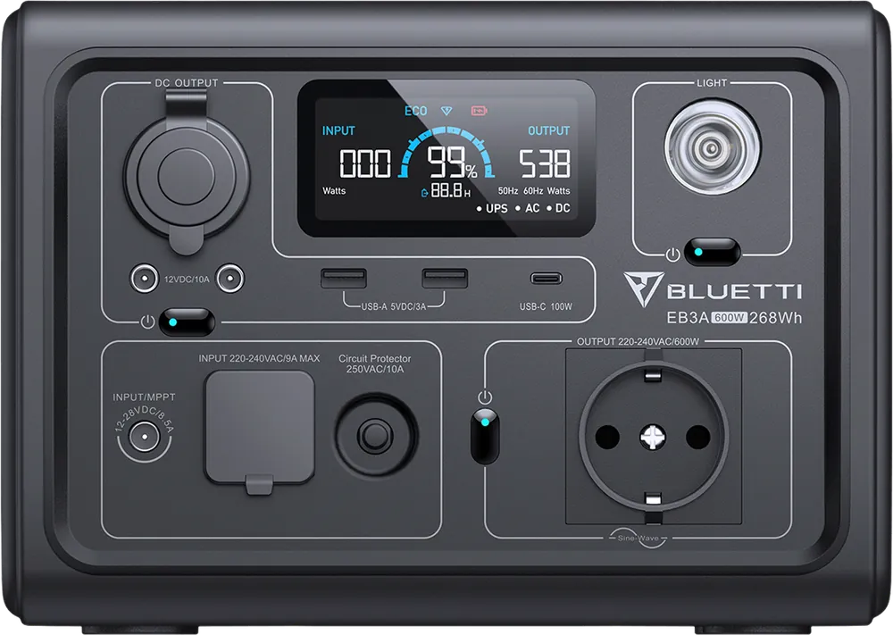 Bluetti EB3A-Gray-EU tragbare Powerstation 600 W Direkt Vom Hersteller