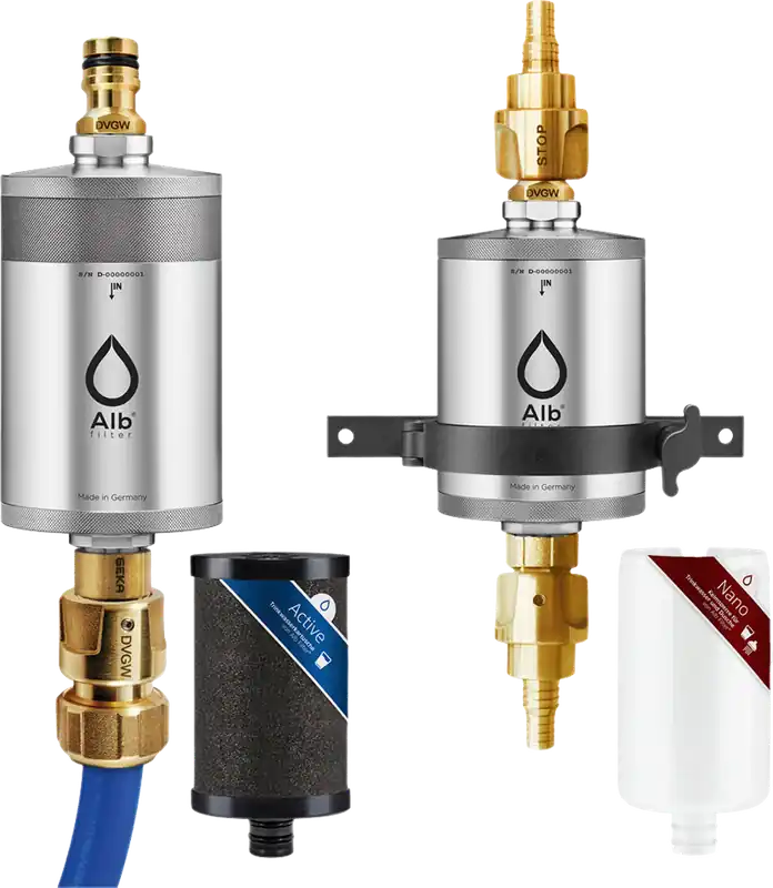 Alb Filter® PRO CAMPER Set Trinkwasserfilter Kombination Edelstahl Natur Knallerangebot