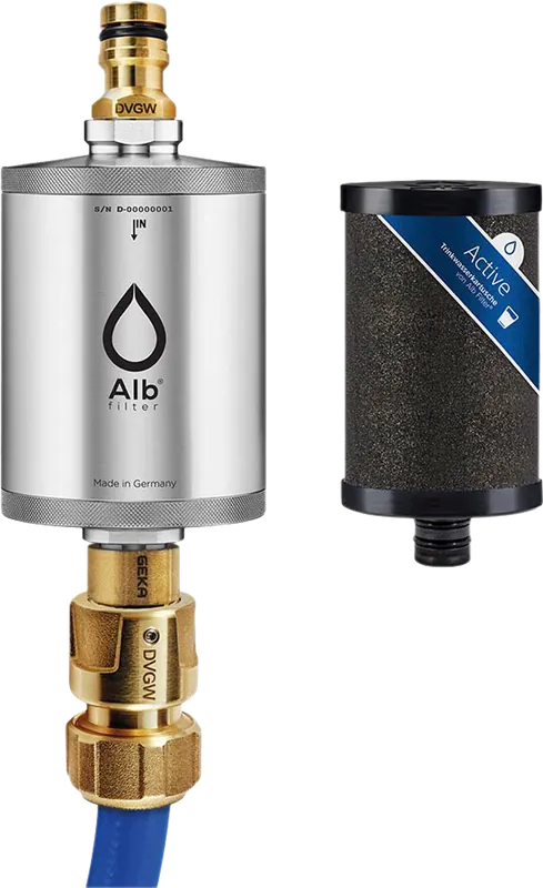 Echt Alb Filter® MOBIL Active Trinkwasserfilter Mit GEKA Anschluss Edelstahl Natur