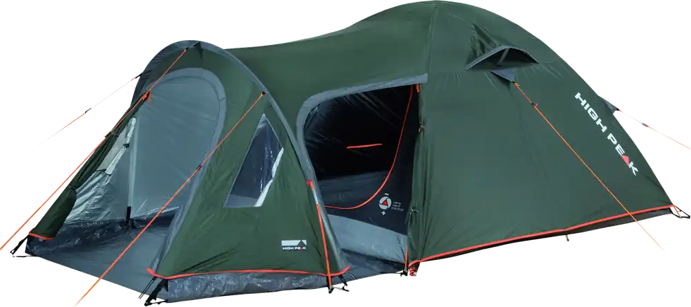 HIGH PEAK Kira 4.1 Kuppelzelt mit Tunnelvorbau 4 Personen Schneller Versand
