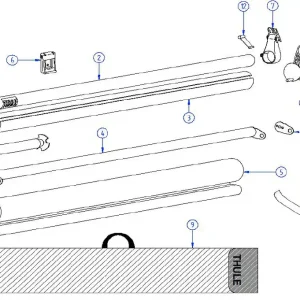 Abverkauf Thule Tuchrollenendkappe passend für Thule Windscreen - Thule Ersatzteilnummer 1500602407
