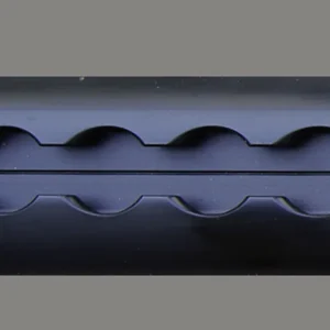 Alu-Zurrschiene halbrund (2000 x 50 x 11,5 mm) eloxiert schwarz C35 Preisknaller