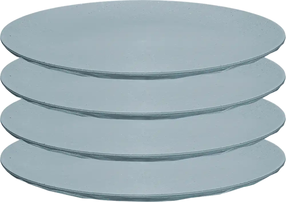 Koziol Club Plate Teller 260 mm 4-tlg. (flach) - Nature Flower Blue Neue Kollektion