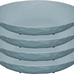 Koziol tiefer Teller 220 mm CLUB PLATE nature flower blue 4er-Set Solange Der Vorrat Reicht