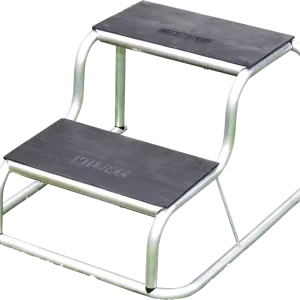 Letzte Chance Milenco Aluminium Rubber Top Double Step
