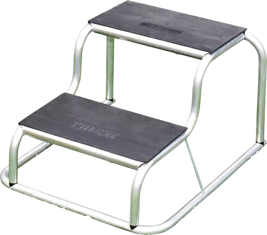 Letzte Chance Milenco Aluminium Rubber Top Double Step