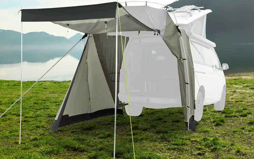 Outwell Sandcrest L Vorzelt / Heckzelt für Campingbusse / Transporter Grün Beliebt