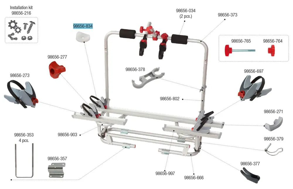 Fiamma Konkavunterlagsscheibe 32 x 8 mm passend für Carry Bike Caravan XL A Pro 200 / Caravan XL A Pro 200 E-Bike - Fiamma Ersatzteilnummer 98656-834 Direkt Vom Hersteller