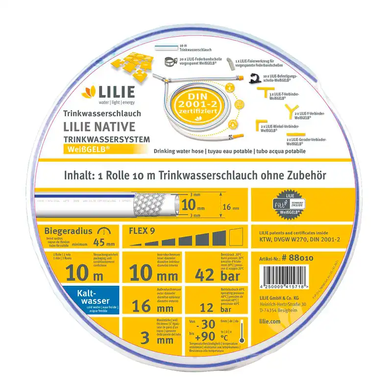 Mega-Angebot Lilie native Trinkwasserschläuche