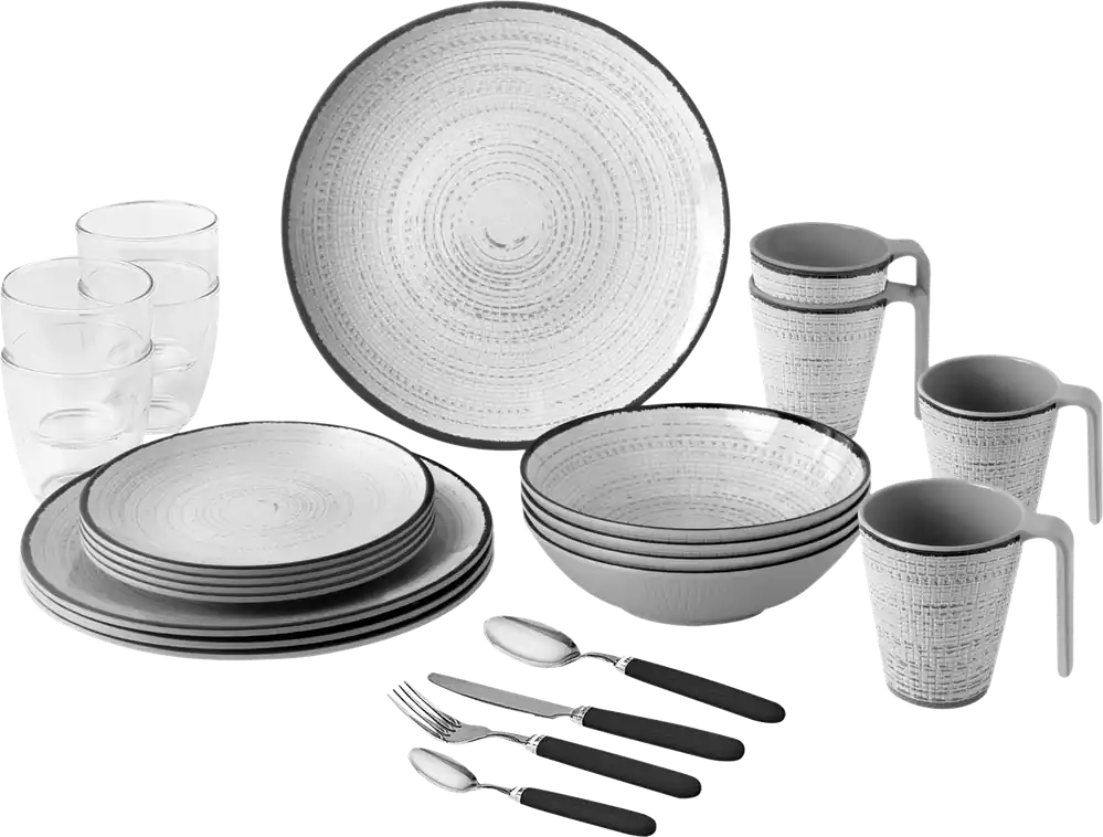 Brunner All Inclusive Melamingeschirrset 36 teilig 4 Personen Sale