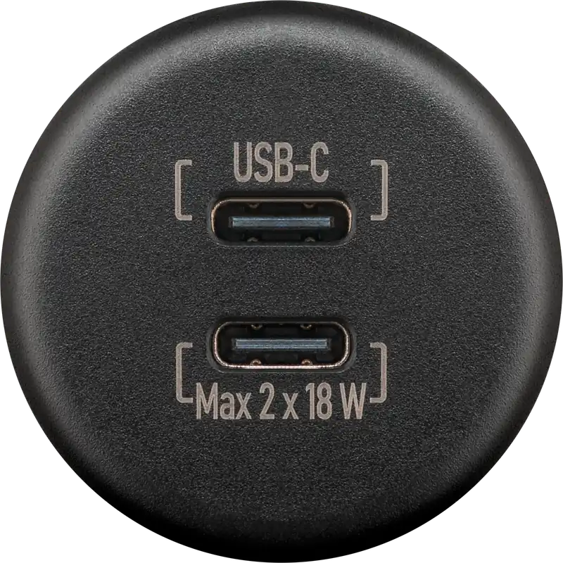 Top-Seller Wentronic Dualer Einbaucharger USB-C max. 18 W