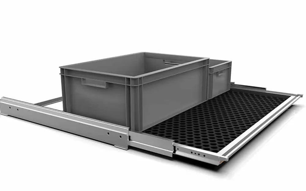 Begrenztes Angebot easygoinc. vanlife.module SLIDEOUT Heckauszug Kistenauszug - gesamte Breite für VW Caddy Maxi
