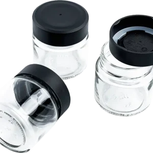 Finale Aktion Silwy Magnet-Feinkostgläser BLACK & CLASSY 125 ml inkl. Leiste BLACK