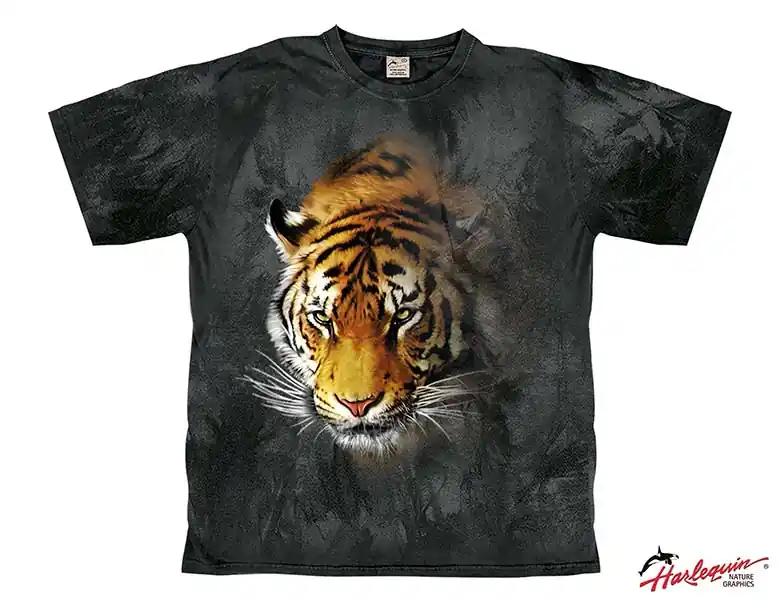 Harlequin Dark Night Tiger Slate Herren T-Shirt Solange Der Vorrat Reicht