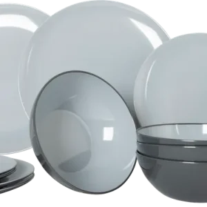 Gimex Vivid Line Geschirr grau 12 teilig Markenprodukt