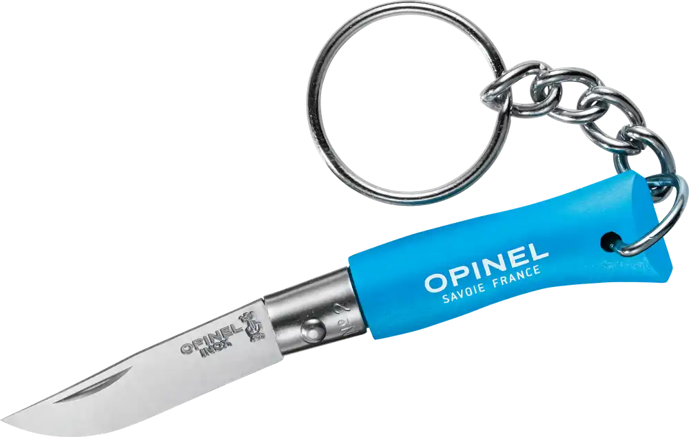 Opinel N°02 Colorama Taschenmesser mit Schlüsselanhänger Klingenlänge 3,5 cm Zertifiziert