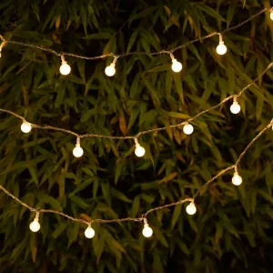 Berger Balls Lichterkette mit USB- oder Batteriebetrieb 100 LED-Kugeln (Länge 11 m) Zertifiziert