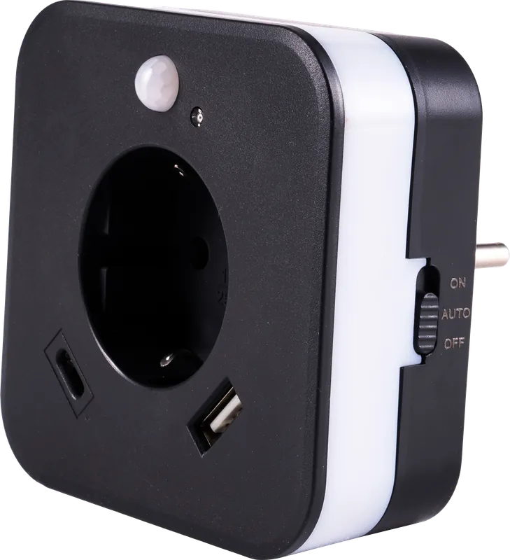 InnTec LED Nachtlicht SLED02C mit Bewegungssensor / Steckdose / USB-A / USB-C Bestpreis