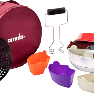 Sale Omnia Campingbackofen KIT 2 mit Backblech / Tasche / Silikonformen / Tragegriff