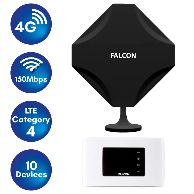 Neue Ware Falcon DIY 4G LTE tragbare Internet Fensterantenne inkl. mobilen 150 Mbit WLAN-Router