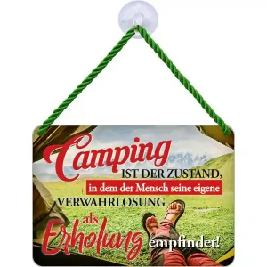 Top-Seller Blechschild Camping ist der Zustand