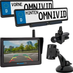 Geprüft omniVID Kabelloses Rückfahrsystem Solar5 Duo mit 2 Kameras und Solarmodulen