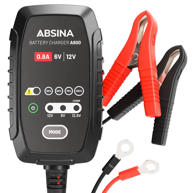 Must-Have Absina A800 vollautomatisches Batterieladegerät für Motorräder