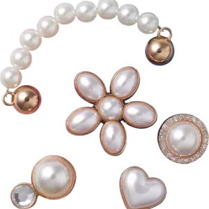 Crocs Jibbitz Dainty Pearl Jewelry Schuhanstecker 5er Pack Knallerangebot