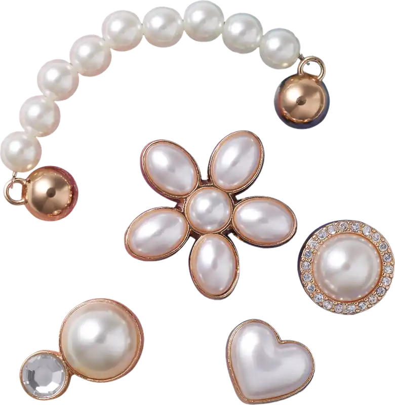 Crocs Jibbitz Dainty Pearl Jewelry Schuhanstecker 5er Pack Knallerangebot