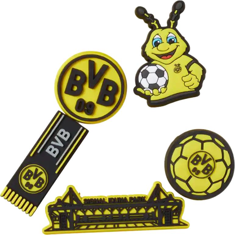 Crocs Jibbitz BVB Schuhanstecker 5er Pack Schneller Versand