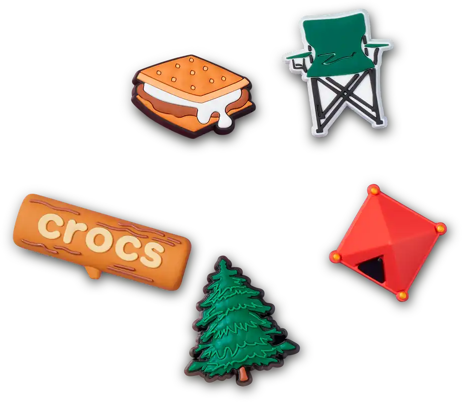 Neuheit Crocs Jibbitz Gone Caming Schuhanstecker 5er-Pack