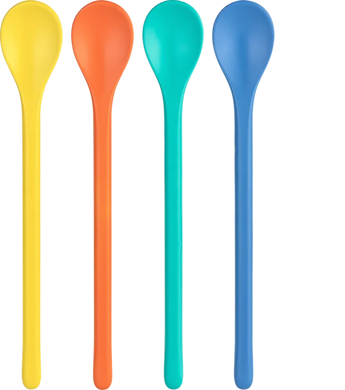 Zertifiziert Koziol Löffelset Nora Spoon L 4 Stück strong blue/coral/green/yellow