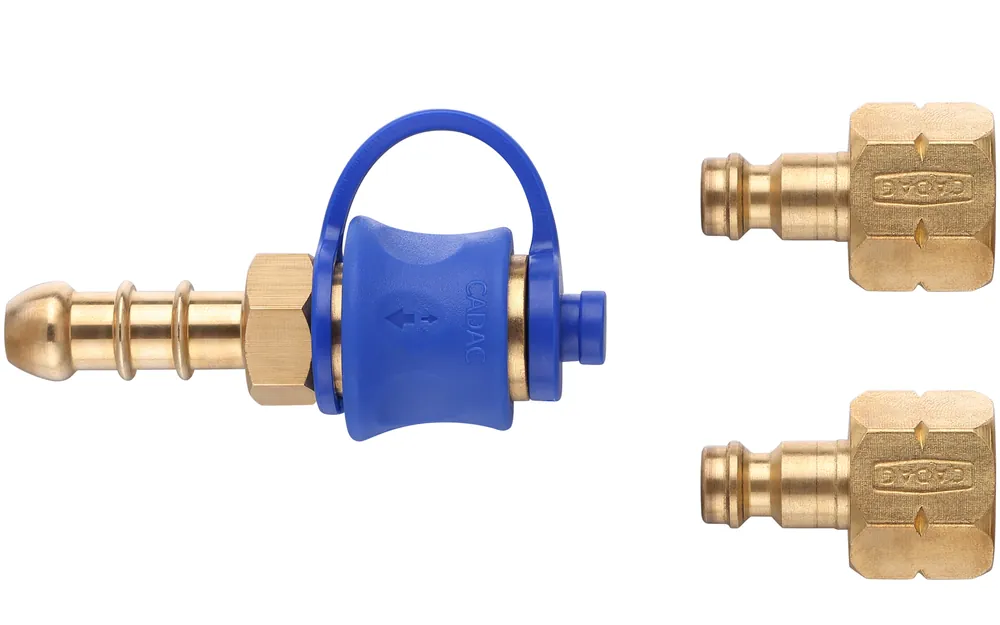 Billig Cadac Quick Release 2 Kupplungsstück mit Doppelkupplung für Gasgrill Schlauch gerade