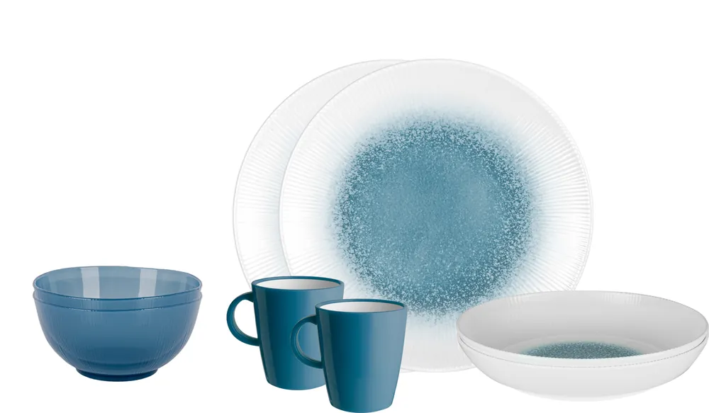 Brunner Tete-a-Tete Geschirrset 8 teilig 2 Personen Ausverkauf