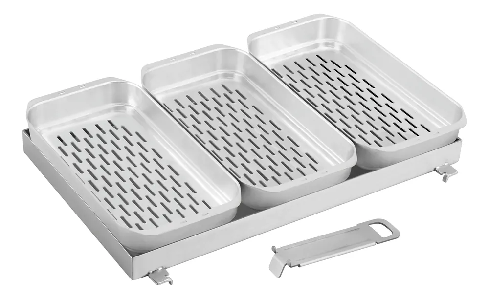 Expressversand Enders Edelstahl Pfanne und Körbe Set 4-teilig für Gasgrill Urban II und Explorer II
