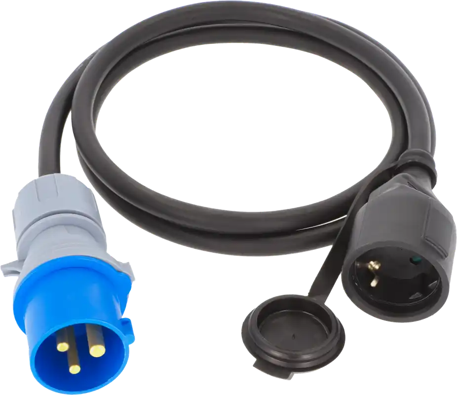 Markenprodukt Berger Adapterleitung CEE-Stecker 3-polig und Schutzkontakt-Kupplung