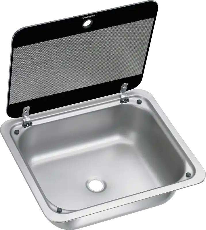 Dometic Eckige Spüle SNG 4133 mit Glasabdeckung 410 x 335 mm Beliebt