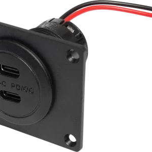 Schneller Versand ProCar Power USB-C Doppelsteckdose mit Power Delivery und Quick Charge inkl. Montageplatte
