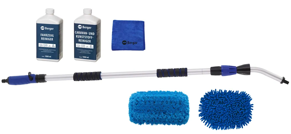 Bestseller Berger Waschbürsten Set 6-teilig inkl. Mikrofasertuch, Fahrzeugreiniger & Caravanreiniger