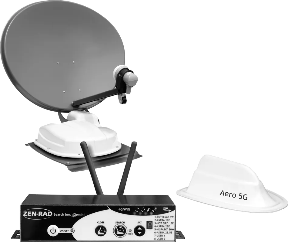 Direkt Vom Hersteller Reflexion vollautomatisches Satellitensystem inklusive 4G Router Komplettkit SatCombo60Alu geeignet für Wohnmobil/-wagen/Kastenwagen/LKW