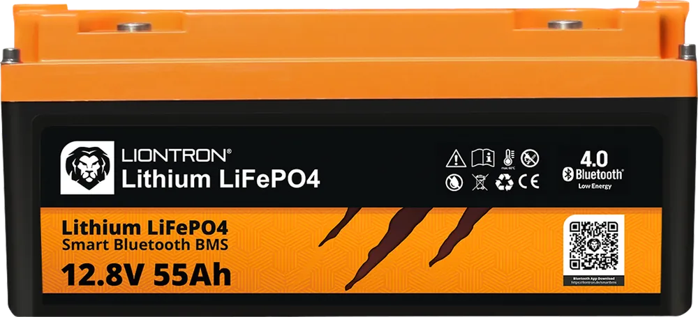 Top-Seller Liontron Lithium-Akku LiFePO4 Smart BMS Marine mit Bluetooth Überwachung 12,8 V / 55 Ah