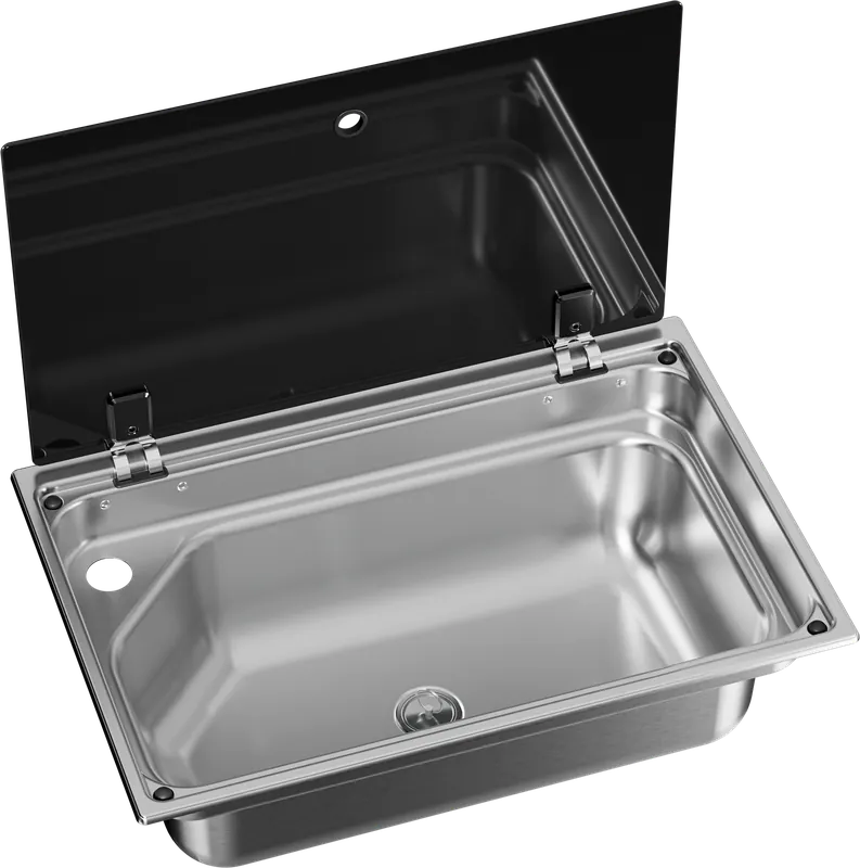Letzte Chance Dometic Eckiges Spülbecken CVS1525G mit Glasabdeckung
