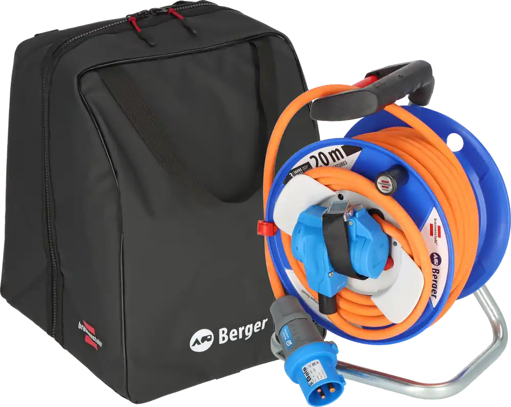 Berger by Brennenstuhl Set Kabeltrommel in Tasche Garant mit CEE-Winkelkupplung und Schutzkontakt-Kombidose 20 Meter Angebot