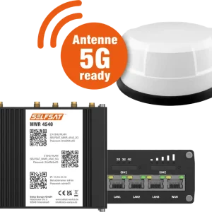 Selfsat 4G Cat 6 WLAN Router MWR 4540 inkl. 5G Panorama Antenne bis 300 Mbps Neu