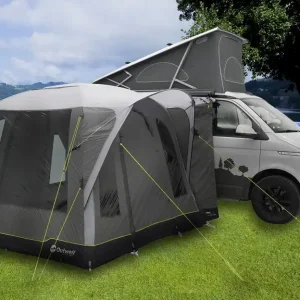 Aktuell Outwell Daytona Air aufblasbares Busvorzelt mit zwei Fronten