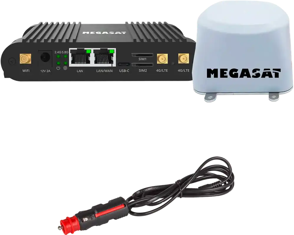 Must-Have Megasat LTE-Wifi-System Camper Connected 5G Ready bestehend aus Außenantenne und Router