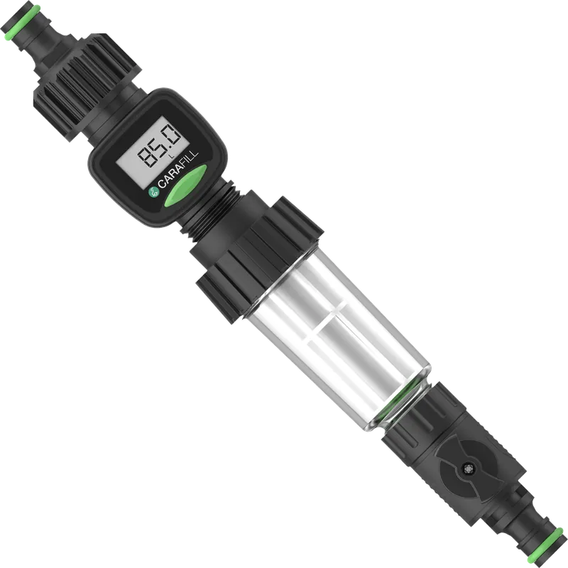 Carafill Count Befüllfilter / Wasserfilter für Wohnmobil / Wohnwagen / Boot mit mechanischer Filterung / digitaler Wasseruhr Neu Im Sortiment